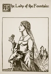噴水の貴婦人、ローンセロット卿とその仲間たちの物語、1907年のイラスト