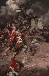 彼らは欄干をよじ登り、頂上を越えてイギリス軍に襲いかかった。