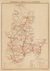 リヨネとブルゴーニュのペレリナージュ（カラーリトグラフ）