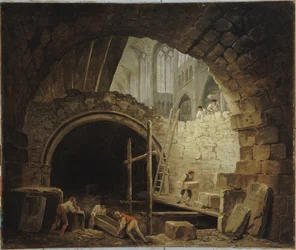 フランス語：La Violation des caveaux des rois dans la basilique de Saint-Denis, en octobre 1793年10月、サン・ドニ聖堂における王家の墓の略奪