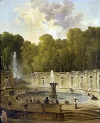 公園の洗濯婦たち - ユベール・ロベール（1733-1808）作 - 1775年頃 - 油彩・キャンバス - 56x45.5 - プチ・パレ、パリ市立美術博物館