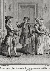 ルイ・ジョゼフ・マスケリエ（1741-1811）によって刻まれたボーマルシェのユージニーのイラスト