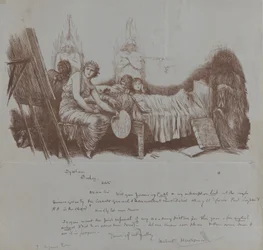 ヒューバート・フォン・ヘルコマーからトーマス・アグニューへのベネフィット・ディナーへの招待、1877-78年。