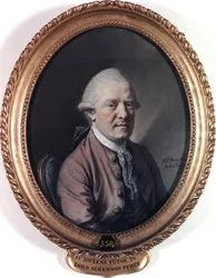 ルイ・デュテンス氏の肖像。1773年（紙にパステル