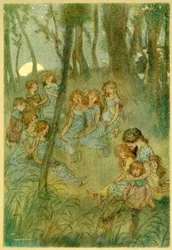 そして毎晩の牧草地の妖精、あなたが歌っているのを見て、1910年のウィンザーのメリーワイフから.