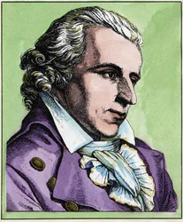 ドイツの歴史家・詩人フリードリヒ・フォン・シラー（1759-1805）の肖像。