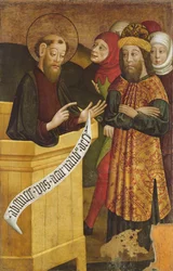 Csíksomlyóの聖ペテロと聖パウロ教会のかつての高い祭壇画のパネル、1480年頃（パネルに卵のテンペラ）