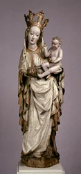 トポルクの聖フィリップ教会と聖ジェームズ教会の聖母子、c.1420（塗装＆金色の木材）