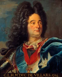 フランスの牧童ヴィラール公ルイ・クロード・ヘクトール（1652-1734）の肖像 ヒャクサンテ・リゴー（1659-1743）の後に描かれたもの 1714年 日0,63x0,52 m