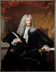 ルイ・ジェルマン・ド・ショーヴラン（1685-1762）の肖像 グロボワ侯爵、外務大臣兼封印の守護者 ヒャカンテ・リゴー（1659-1743）による絵画 1727年日。1,11x1,46 m Toulouse musee des Augustins - Louis Germain de Chの肖像