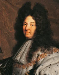 フランスのルイ14世（ルイ大帝、太陽王）の肖像（1638年～1715年）、ヒャンサンテ・リゴー（1659年～1743年）作