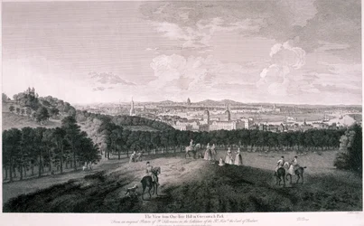 グリニッジ公園からの眺め、ロンドン、c1774