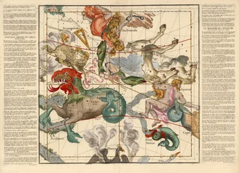 Vernal Equinox、説明中の天体グローブボードの平面からのプレート2、パブ。 1674年（手描きの彫刻）