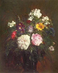 バラとフロックス、1862