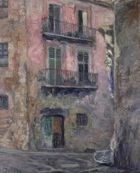 CALLE DEL ANGEL DE GERONA-1931-OLEO - LIENZO-80×67 CM
