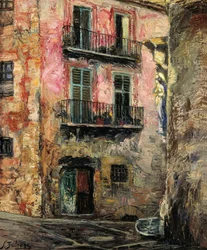 ジェローナ（Gerona）。イグノシオ・ズラガ・ザバレタ（1870-1945）の絵画。油彩・キャンバス