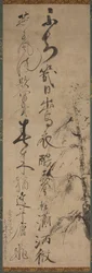 柳とツバメのカリグラフィー（1400年代