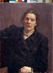作家マキシム ゴーリキー (1868-1939) の肖像画。 （著者M.ゴーキーの肖像）。 Ilya Repin (Ilia Repin) (1844-1930) の絵画、キャンバスに油彩
