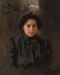 芸術家の娘ナデジダ・レピナの肖像、1898年。