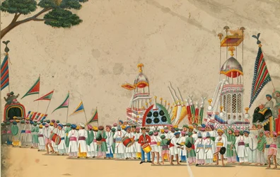 祭りの行列、c。 1800
