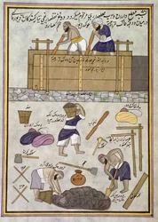 Add.Or.1717 泥壁の建築者 (紙に水彩)