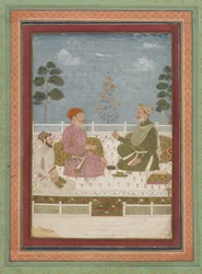 オーディエンスシーン、デタッチアルバムフォリオ、絵画あり、c.1750