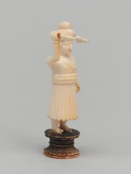 黒のポーン、チェスの駒、インド、1820年頃