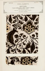 1866年に出版されたジョンフォーブスワトソンによる「インドの繊維製造業者のコレクション」からのマドラスのアーコットからのチャティー（チンツ）パターンの粗い綿のサンプル