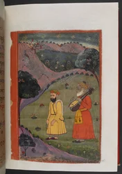 MS Panj B 40、f.25r、「Guru Nanak の伝記」のイラスト