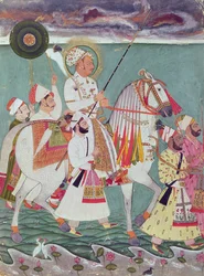 ジョードプルのマハラジャアジットシンの肖像（1678-1724）