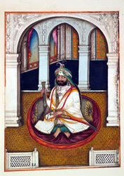 Sirdar Lehna Singh、パンジャブ王国出身、その統治者と首長、第1巻、正体不明のインド人アーティストによる水彩画27巻、1840年頃（紙にwc）