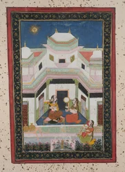 ヴィラーバルラジーニ、1790年頃（紙にガッシュ、金の装飾）