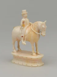 白い騎士、チェスの駒、インド、1820年頃