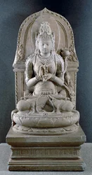 Prajnaparamita、Trancendental Wisdomの女神、1300年頃（安山岩）