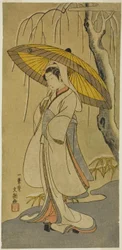 1770 年 11 月 1 日から市村座で上演された芝居「妙戸菊伊豆のきせわた」で鷺乙女役を演じた二代目瀬川菊之丞。