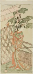 1772 年 11 月、森田座で上演された伊豆暦芝居の願実で、伊藤助清の妻である二代目山下金作