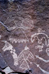 ニューメキシコで発見されたアナサジ族の岩絵。