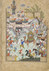 ジャミ作「Haft Awrang Seven Thrones」のフォリオ、1550年代