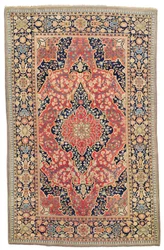 カーシャーン「モータシャム」ラグ、1890年頃（ウール）