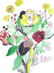 鮮やかな花束
