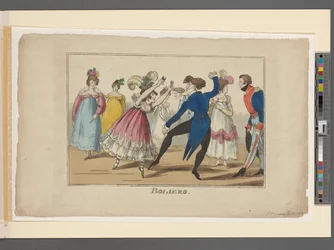 ボリエロ、c.1800-09（手描きの彫刻）