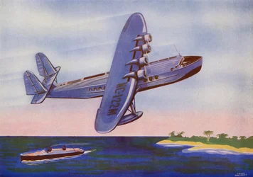 シコルスキーS-42、バミューダ・クリッパー（カラーリトグラフ）