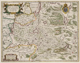 ロシア西部の地図 出典: 北部と東部、1664 年