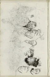 男性と女性の頭
