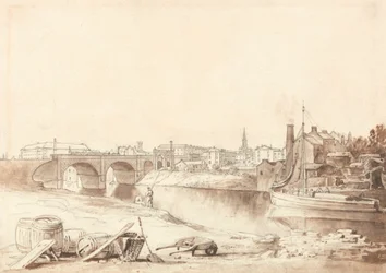 Ponte sobre o Irwell e entrada em Manchester
