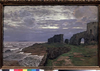 過去の残骸、トワイライト、フィンランド - Isaak (Isaac) Ilyich Levitan (1860-1900) 作、キャンバスに油彩