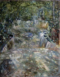 ""La fontaine"" Peinture de Isaak Izrailevich Brodsky (Brodski) (1884-1939) 1909 リージョナル アート ミュージアム、ロストフ オン ドヌ