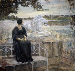 芸術家の妻の肖像。 Isaak Izrailevich Brodsky (Brodsky) (1884-1939) による絵画、キャンバスに油彩、205 x 203.5 cm