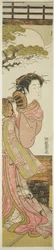 太鼓をたたく花魁