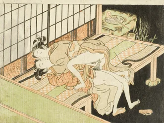 夜のベランダの恋人たち
